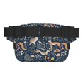 thumbnail image 3 of Zufioo Retro Forest Animals Print Square Double Layer Waist Bag, Durable & Stylish Fanny Pack with Zippered Pockets and Adjustable Strap for Outdoor & Daily, 3 of 9