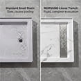 thumbnail image 4 of MORVANO 60"W x 32"D Rectangle Shower Base Pan, Marble-Look Acrylic with Anti-Slip Texture & Stainless Steel Linear Drain Cover, 4 of 10