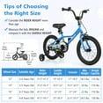 thumbnail image 3 of Costway 16" Kids Training Bike with Removable Training Wheels Pneumatic Tires Navy, 3 of 10