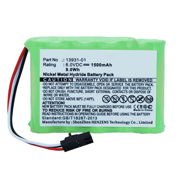 Batteries N Accessories BNA-WB-H1923 Credit Card Reader Battery - Ni-MH, 6V, 1500 mAh, Ultra High Capacity Battery - Replacement for VeriFone 13931-01 Battery