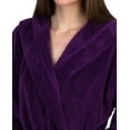 thumbnail image 3 of TowelSelections Women's Robe Soft Plush Fleece Hooded Spa Bathrobe Small/Medium Purple, 3 of 6