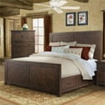 thumbnail image 4 of Bowery Hill Solid Wood 6-Piece Queen Storage Bedroom Set in Walnut Brown, 4 of 16