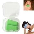 thumbnail image 3 of YWIYIUD 2 Pairs Green Soft Sponge Earplugs Practical Noise Reduction Earplug with Portable Box for Noise Reduction and Sound Insulation Sleep Suitable for Factory Sleeping and Studying, 3 of 8