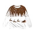 thumbnail image 5 of Boys Girls Christmas Sweatshirt Long Sleeve Crewneck Casual Santa Claus and Reindeer Print Pullover Sweatshirts 1-12 Years, 5 of 7