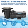 thumbnail image 3 of Bomba de piscina profesional para piscina elevada de Doheny's | Bomba para piscina elevada de 1,0 HP, 115 V, 75 GPM (0,9, 3 of 9