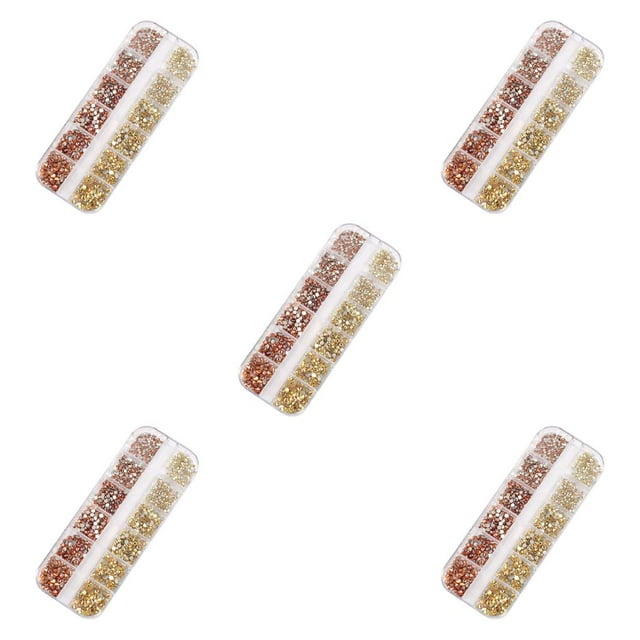 QualitChoice 1 Bag Glass Crystal Special-shaped Eye-catching Flat Bottom Easy to Paste Perfect Match Nail Rhinestones for Mobile Phone Type 2 5Set