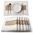 thumbnail image 1 of Manteles Individuales para Mesa, 6 Piezas Tapetes para Mesa de Comedor, 100% Algodón, Manteles Individuales Trenzados Rectángulo, Resistente al Calor, Antideslizante, Fácil de Limpiar, 1 of 6