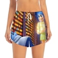 thumbnail image 4 of Lsque inside out 2 Printed Women's Running Shorts with Liner Pockets,Elastic Quick Dry Workout Athletic Gym Yoga Shorts,Womens High Waist Shorts-XX-Large, 4 of 9