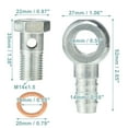 thumbnail image 6 of Unique Bargains 14mm ID 14mm OD Universal Banjo Fitting Fuel Line Adapter Connector for Motorcycle Car 1 Set, 6 of 6