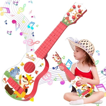 INvench Kids Guitar Toys 3-6 Years, Musical Instruments Learning Toys for Girls Age 3-6 Years Old Christmas Gifts(17 inch)