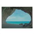 thumbnail image 2 of Natural Cave Cutting Board, Dreamy Cara Luna Cave by the Ocean Tropical Beach in Mediterranean Seashore, Decorative Tempered Glass Cutting and Serving Board, Large Size, Cream Blue, by Ambesonne, 2 of 5