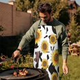 thumbnail image 4 of Black White Cow Pattern Sunflower Apron-Garden Aprons for Women with Pockets-Cotton Linen Waterproof Kitchen Cooking Gardening Aprons Adjustable for Kitchen,Cooking,BBQ and Salon 33x27 Inch, 4 of 7