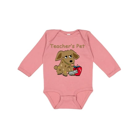 

Inktastic Teacher s Pet Gift Baby Boy or Baby Girl Long Sleeve Bodysuit