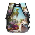thumbnail image 4 of Easygdp Playful Hedgehog Forest Pond Mochila Ergonómica Versátil para Laptop - Múltiples Bolsillos, Correas Ajustables, Unisex para Escuela, Viajes y Actividades al Aire Libre-One Size, 4 of 5