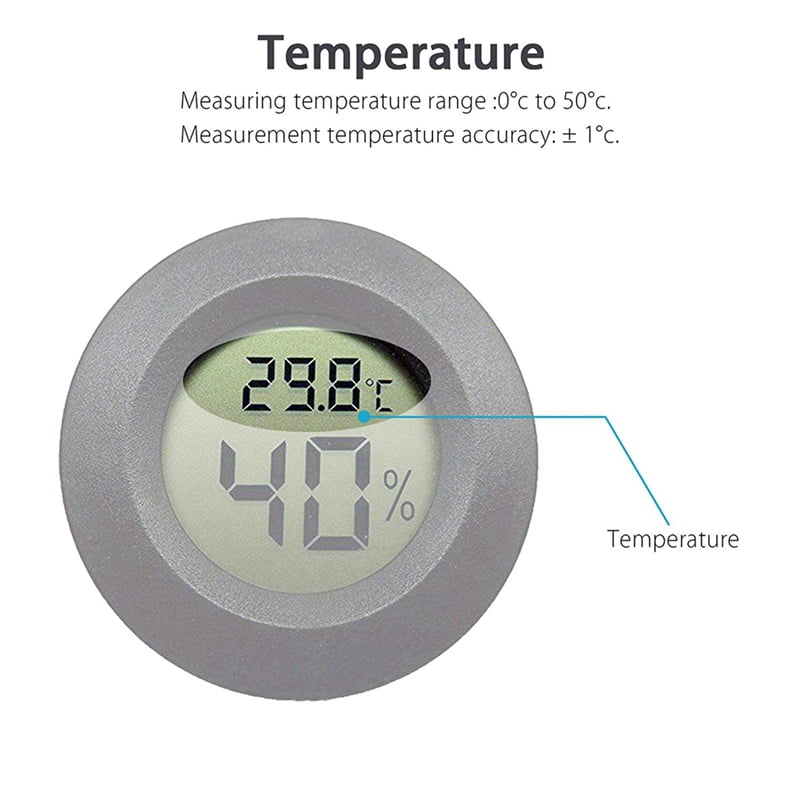 10-Pack Hygrometer Thermometer Digital LCD Monitor Humidity Meter Gauge for Humidifiers Dehumidifiers