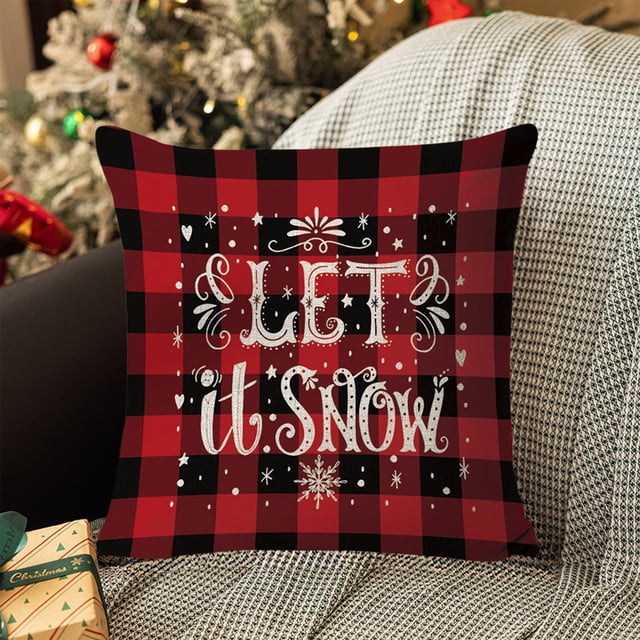 Christmas Pillowcase 17.71x17.71in Used For Christmas Decoration Winter Holiday Decoration Pillow Cover Suitable For Home Sofas