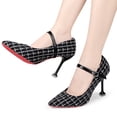 thumbnail image 2 of Zapatos de tacón alto con cordones invisibles, ajustables, instalación gratuita, anticaída, sin tacón, elásticos, fijos, con cordones, con cordones, 2 of 3