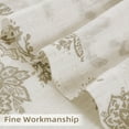 thumbnail image 5 of DriftAway Kitchen Curtain Floral Tier Linen Short Pinstripe Cafe 36 Inch Length for Living Room Bathroom Freda Farmhouse Rustic Curtains Rod Pocket 2 Panels Taupe, 5 of 8