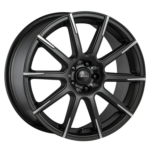 Focal 452SB F52 16x7 4x100/4x114.3 +40et Satin Black Cut Tips Satin