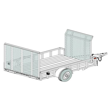 The Trailer Parts Outlet - 1076ATVTG - 10' x 6'4" Double Gate ATV Trailer DIY Master Plan - 16 How-to Steps w/ Blueprint, PAPER / No Kit