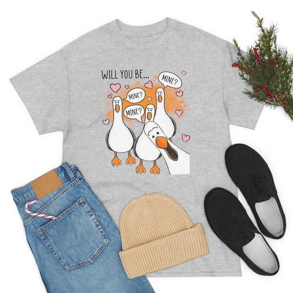 Familyloveshop LLC Will You Be Mine Shirt, Valentine Gift shirt, Funny Valentine, Cute Gift For Valentine, Women and Men T-Shirt