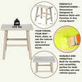 thumbnail image 5 of International Concepts 18-in Wood Saddle Stool, Unfinished, 5 of 5