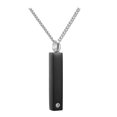 thumbnail image 1 of Collar de de cremación, colgante de acero inoxidable, colgante de moda de sellado Negro Fernando collar de cadena, 1 of 8