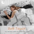 thumbnail image 3 of Graffiti Black White Texture Full Size Comforter Set, Dappled Paint Art Decoration Bedding for All Seasons, 4 Pcs Bed Set, 1Quiltcover (86"x86") ,1Sheet(80"x116"), 2Pillowcases (30"x20"), 3 of 12