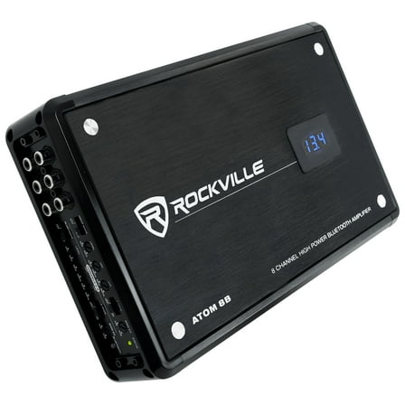 Rockville ATOM 8B 8 Channel 3500 Watt Marine/Boat Amplifier Amp w/Bluetooth