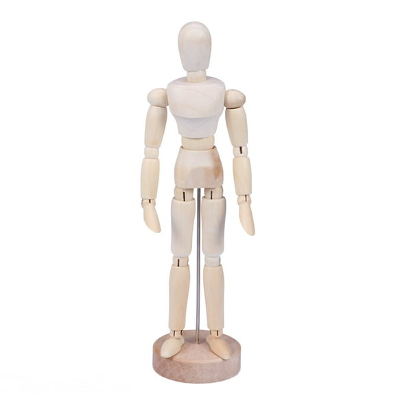 CIMAXIC Wooden Joints Model Wooden Joints Person Decorative Model Photo Prop Wood Craft Groceries Household Bedroom Desktop Ornament Creative Gift Decor (Joint Man),7.87"X2.09"X2.17"