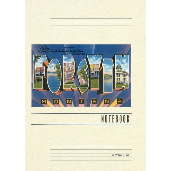 Vintage Lined Notebook Greetings from Forsyth, Montana, (Paperback)