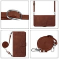 thumbnail image 3 of K-Lion for Samsung Galaxy S20 Ultra Wallet Case, Business Style Luxury Embossed PU Leather Card Slot Holder Stand Case Crossbody Strap Shockproof Phone Cover for Women Men,Brown, 3 of 7