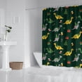 thumbnail image 2 of Dark Green Dinosaurs Christmas Pattern Shower Curtain 72"x84" ,Bathroom Decorative Shower Curtains Set with 12 Hooks,Modern Waterproof Washable Shower Curtain, 2 of 6