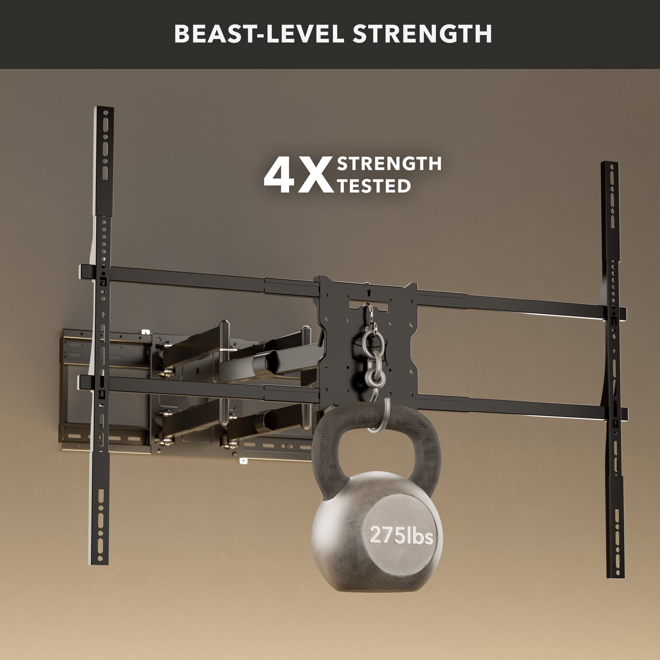 The Beast XXL Heavy Duty TV Full Motion Wall Mount for TVs Up To 140"