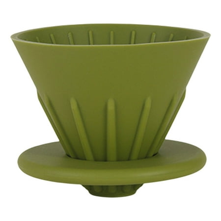 

iaksohdu 1 Set Filter Cup Collapsible Reusable with Cup Holder Silicone Manual 1-2 People Coffee Dripper Filter Cone Home Supplies