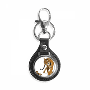 Name Cat Tiger Ferocious Art Deco Fashion Key Link Chain Ring Keyholder Finder Hook Metal