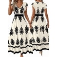 thumbnail image 2 of Summer Dresses for Women 2025 Casual Ruffle Sleeves Dress Sundresses Boho Beach Dresses L, 2 of 6