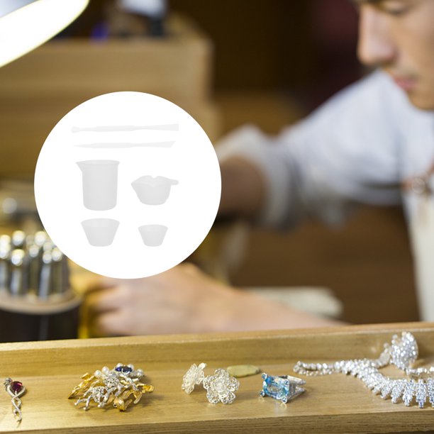 unbranded 1 De Herramientas De Silicona Para Mezclar Y Medir Resina Con Superficie Antiadherente Para Artesanía
