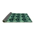 thumbnail image 2 of Ahgly Company Indoor Round Abstract Turquoise Blue Modern Area Rugs, 7' Round, 2 of 4