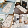 thumbnail image 5 of Pink Grey Botanical 2'x6' Runner Rugs for Hallway Kitchen Bedside Non Slip, Rustic Country Spring Floral Summer Leaf Entryway Rug Runners with Rubber Backing, Long Carpet Runner for Laundry Room, 5 of 8