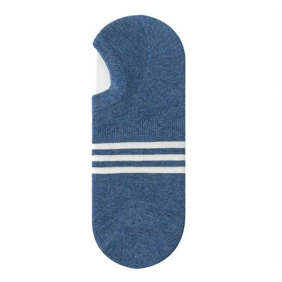 XmhyTop 10 pares de calcetines invisibles para hombre, antideslizantes, de silicona, con absorción de humedad, de corte bajo, invisibles, informales, azules