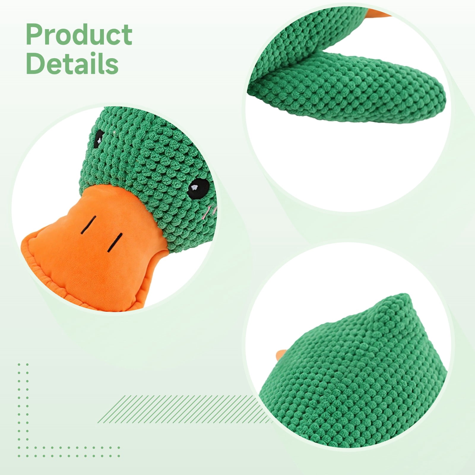 Large Plush Dog Toy,Duck Design with Squeaker,Durable Chew Resistant for Aggressive Chewers,Interactive Play and Comfort,15 x 18 Inches