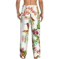 thumbnail image 3 of Uemuo Birds And Flowers Pattern Men's Wide Leg Palazzo Lounge Pants with Pockets Light Weight Loose Comfy Casual Pajama Pants-X-Large, 3 of 9
