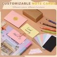 thumbnail image 4 of 3.5x2 Inch Blank Kraft Paper Note Card, 100Pcs Small Blank Paper Message Business Cards for Reminder Study DIY Craft Invitation Tag Flash Vocabulary Word, White/Pink, 4 of 6