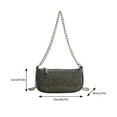 thumbnail image 3 of FENOHREFE Stylish Jean Handbag Shoulder Crossbody Bag With Sparkling Rhinestones And Practical Chain For Parties And Outings, 3 of 8