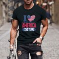 thumbnail image 2 of Mens Patriotic T Shirts 250 Year American Anniversary Shirt Usa Flag Print Round Neck Tops Muscle Short Sleeve Tees 4th of July Outfits, 2 of 5