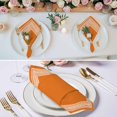 thumbnail image 2 of Burnt Orange Geometric Cloth Napkins, Country Greece Key Art Washable and Reusable Dinner Napkins Set of 8, Table Napkin for Kitchen Party Birthday Wedding Hotel Housewarming 20"x20", 2 of 8