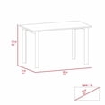 thumbnail image 6 of CoSoTower Rectangle Writing Desk with Steel Legs Mahogany, 6 of 6