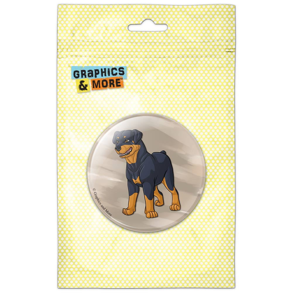 Badge 56mm Button Pin Animaux Rottweiler 1 