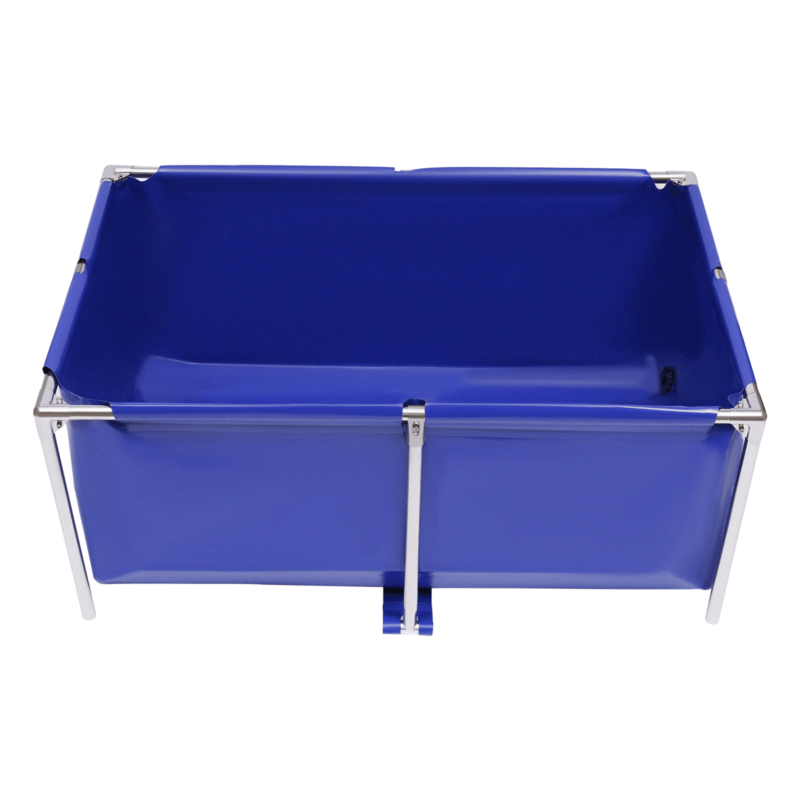 ChicHomey Foldable Canvas Aquarium Fish Tank,47.2" Large Capacity, Waterproof & Rustproof,External Drain Valve, Blue
